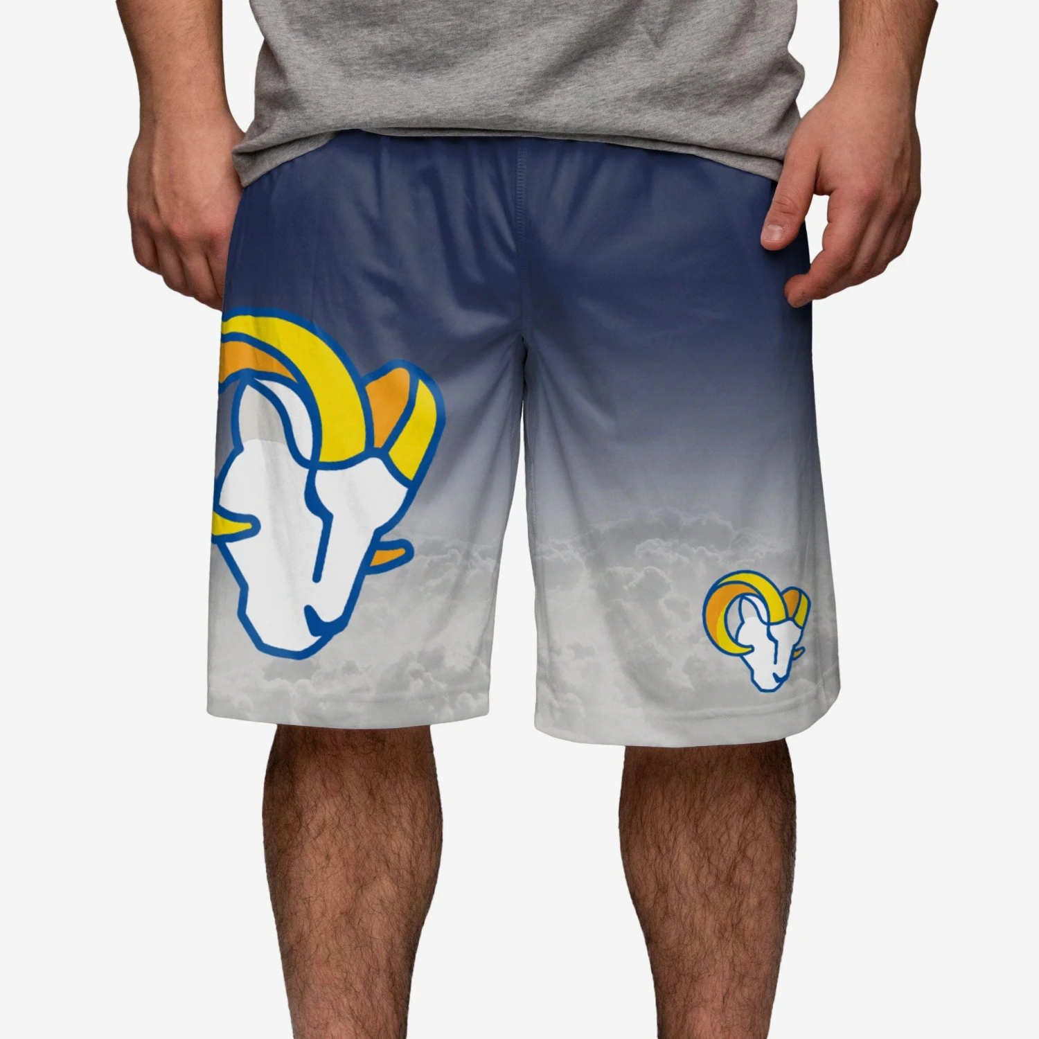 FOCO Los Angeles Rams Gradient Big Logo Training Shorts 1 FOCO Los Angeles Rams Gradient Big Logo Training Shorts