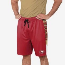 FOCO San Francisco 49ers Side Stripe Training Shorts
