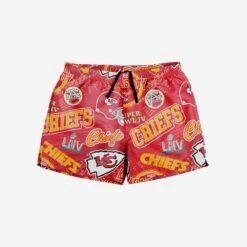 FOCO Kansas City Chiefs Logo Rush Swimming Trunks -Fashion General Store SRTNFSMLGRKC g3