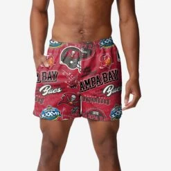FOCO Tampa Bay Buccaneers Logo Rush Swimming Trunks
