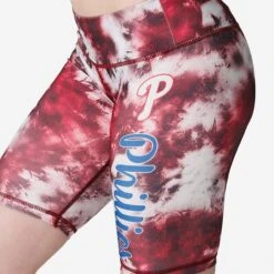 FOCO Philadelphia Phillies Womens Team Color Tie-Dye Bike Shorts -Fashion General Store SRTWMMBTCBKPH g3
