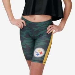 FOCO Pittsburgh Steelers Womens Camo Bike Shorts