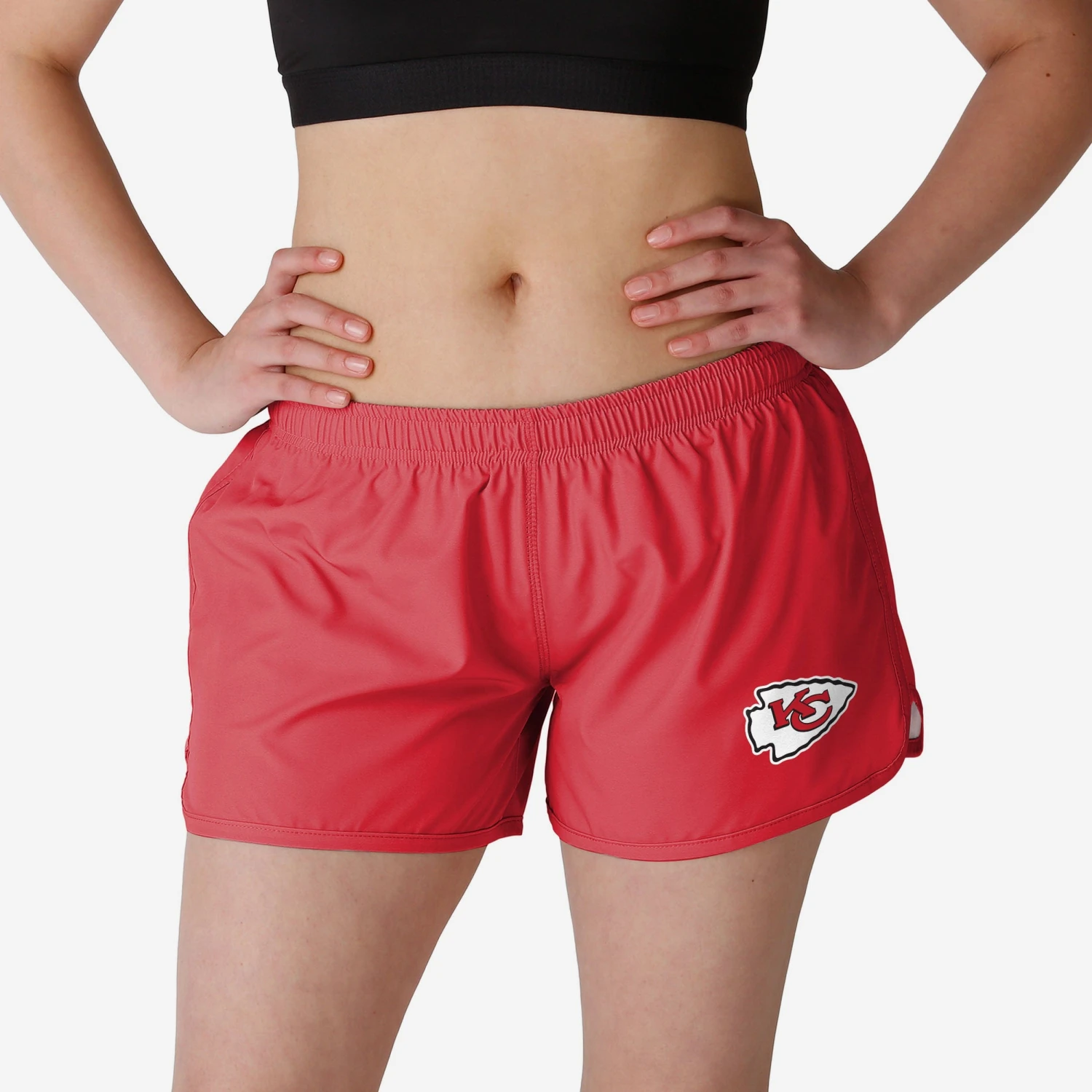 FOCO Kansas City Chiefs Womens Solid Running Shorts 1 FOCO Kansas City Chiefs Womens Solid Running Shorts