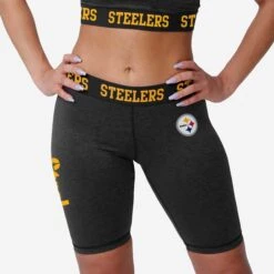 FOCO Pittsburgh Steelers Womens Team Color Static Bike Shorts