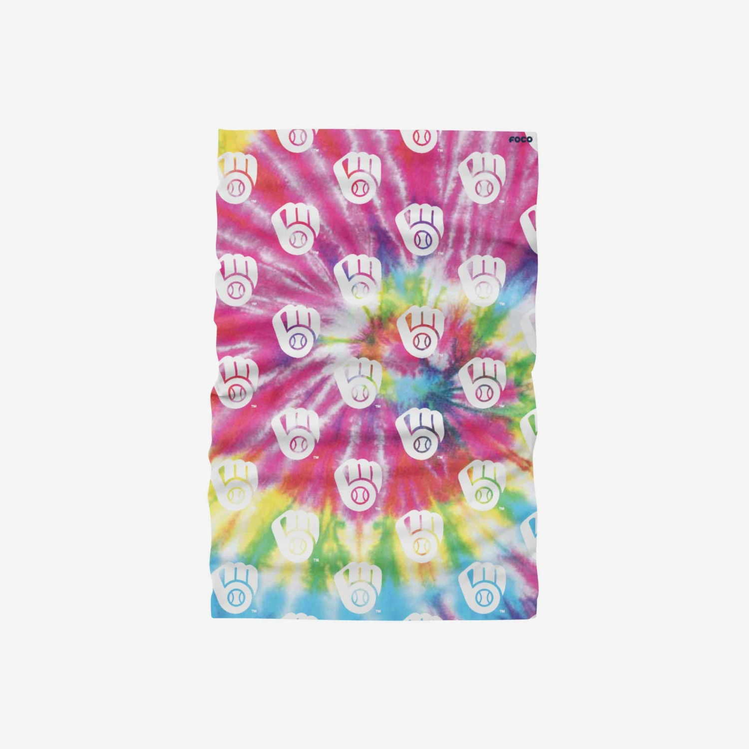 FOCO Milwaukee Brewers Pastel Tie-Dye Gaiter Scarf 2 FOCO Milwaukee Brewers Pastel Tie-Dye Gaiter Scarf - Image 2