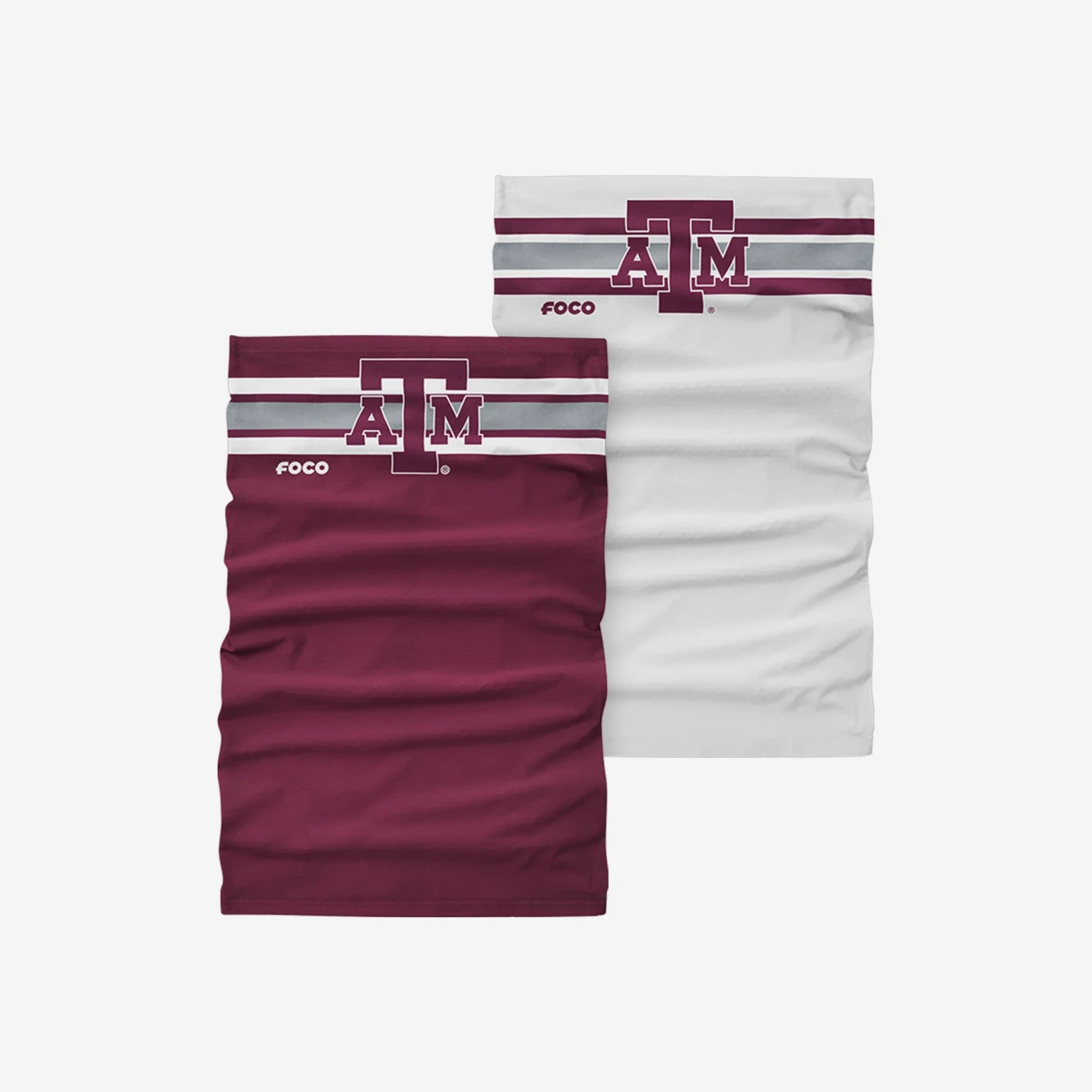 FOCO Texas A&M Aggies Stitched 2 Pack Gaiter Scarf 2 FOCO Texas A&M Aggies Stitched 2 Pack Gaiter Scarf - Image 2