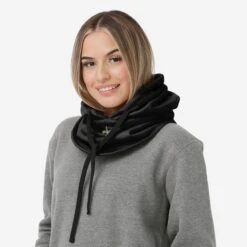 FOCO New Orleans Saints Black Drawstring Hooded Gaiter -Fashion General Store SVNFBLKDSHDNS g4