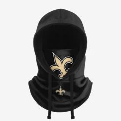 FOCO New Orleans Saints Black Drawstring Hooded Gaiter