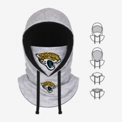 FOCO Jacksonville Jaguars Heather Gray Drawstring Hooded Gaiter Scarf -Fashion General Store SVNFDSHGHDFCJJ g5