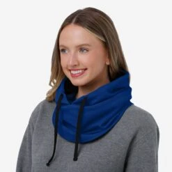 FOCO Los Angeles Rams Waffle Drawstring Hooded Gaiter -Fashion General Store SVNFWFDSHDSR g4