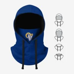 FOCO Los Angeles Rams Waffle Drawstring Hooded Gaiter -Fashion General Store SVNFWFDSHDSR g5