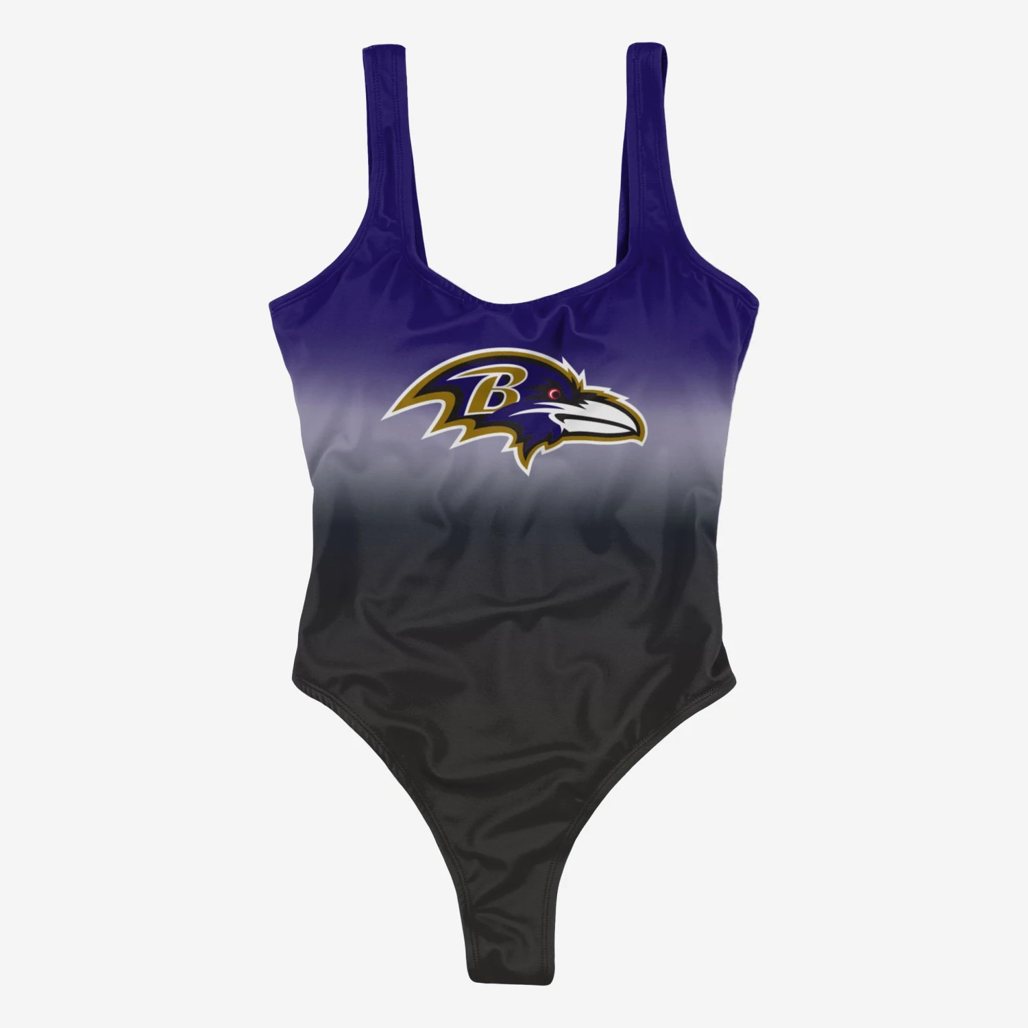 FOCO Baltimore Ravens Womens Gametime Gradient One Piece Bathing Suit 3 FOCO Baltimore Ravens Womens Gametime Gradient One Piece Bathing Suit - Image 3