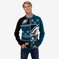 FOCO Philadelphia Eagles Busy Block Snowfall Sweater
