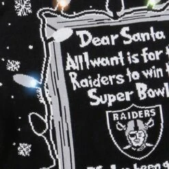 FOCO Las Vegas Raiders Dear Santa Light Up Sweater -Fashion General Store SWTNFDSLUOR g4