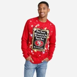 FOCO San Francisco 49ers Dear Santa Light Up Sweater