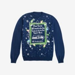 FOCO Seattle Seahawks Dear Santa Light Up Sweater -Fashion General Store SWTNFDSLUSS g3