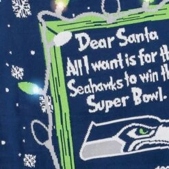 FOCO Seattle Seahawks Dear Santa Light Up Sweater -Fashion General Store SWTNFDSLUSS g4