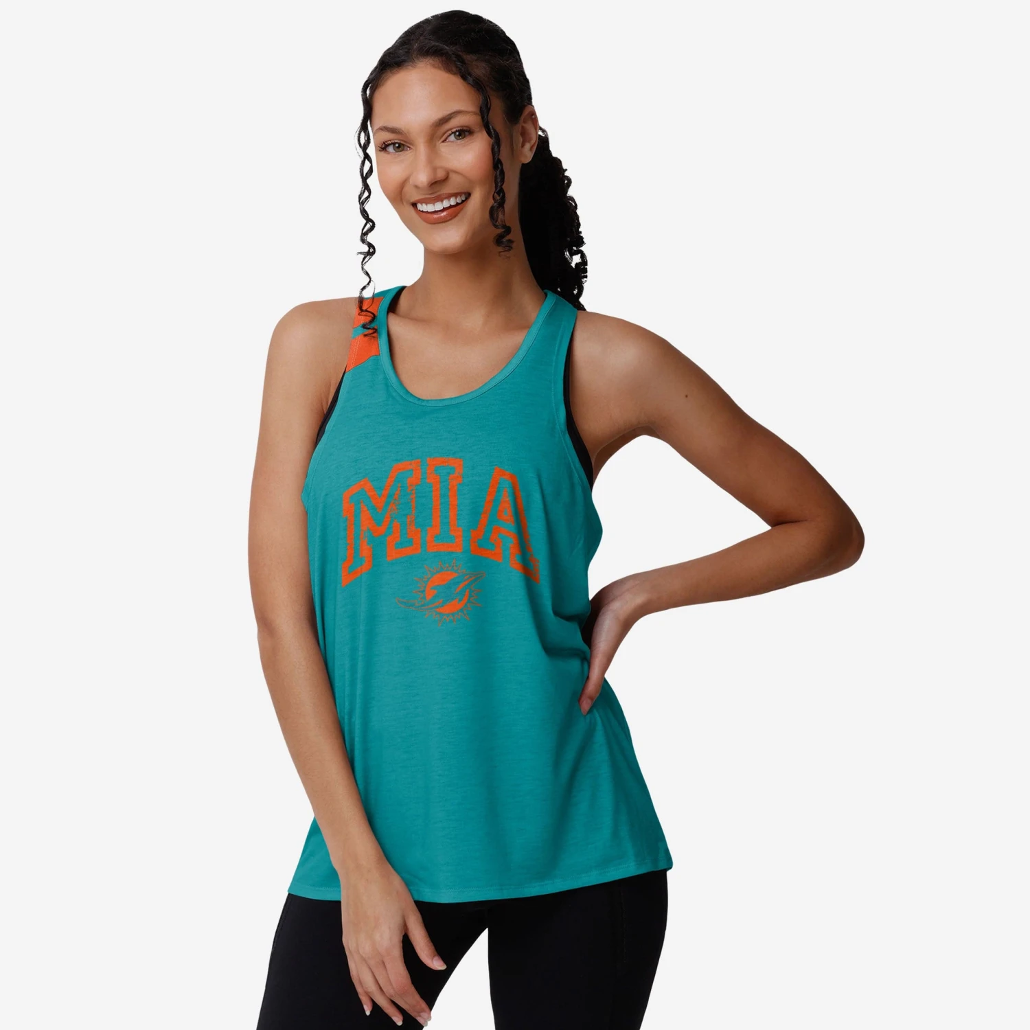 FOCO Miami Dolphins Womens Team Twist Sleeveless Top 1 FOCO Miami Dolphins Womens Team Twist Sleeveless Top