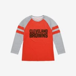 FOCO Cleveland Browns Team Stripe Wordmark Raglan T-Shirt -Fashion General Store TSBBNFTSWMCL g3