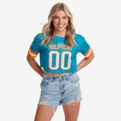 FOCO Miami Dolphins Womens Gameday Mesh Crop Top