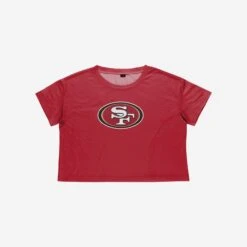 FOCO San Francisco 49ers Womens Solid Big Logo Crop Top -Fashion General Store TSCTNFSBLSF g3