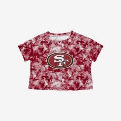 FOCO San Francisco 49ers Womens Tie-Dye Big Logo Crop Top -Fashion General Store TSCTNFTDBLSF g3