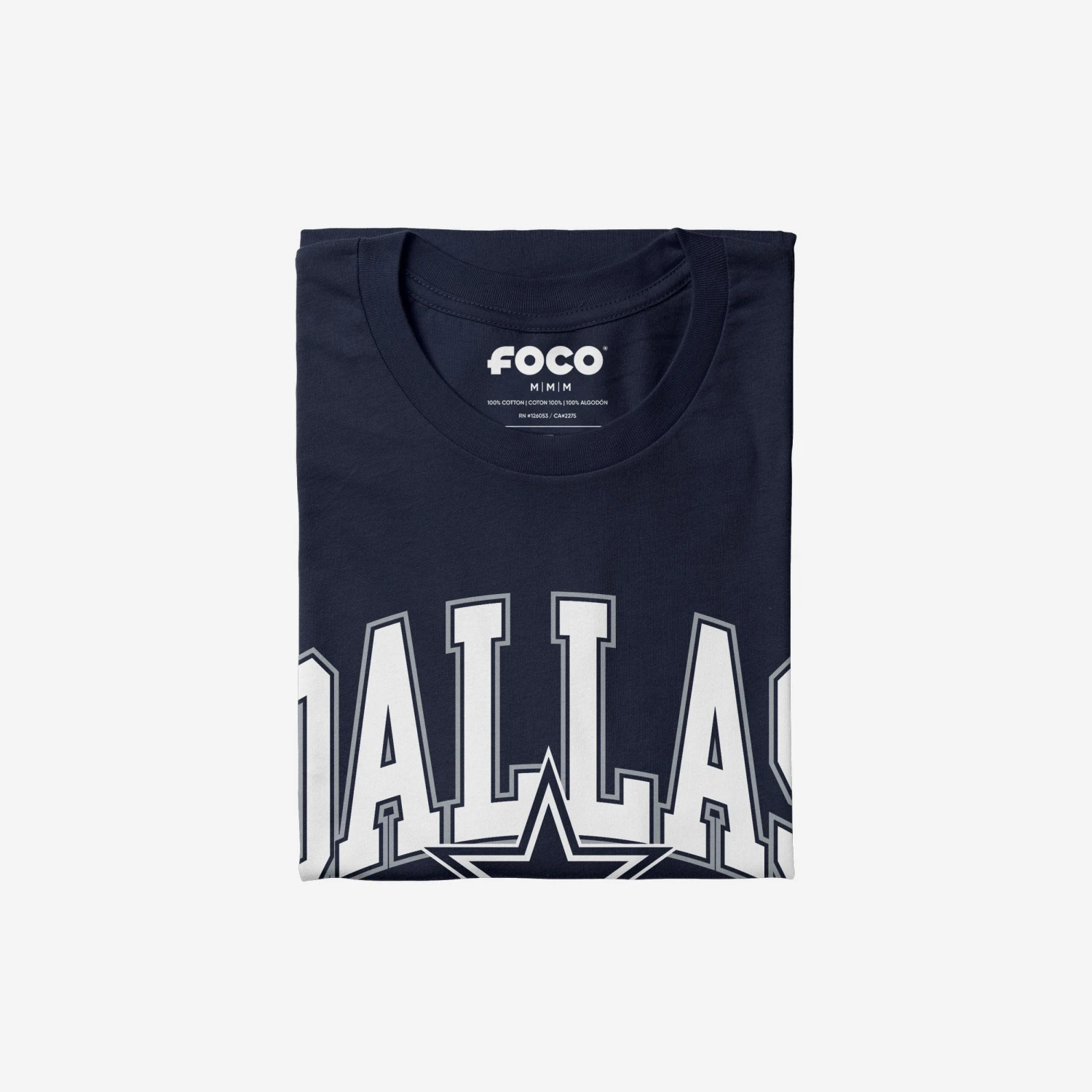 FOCO Dallas Cowboys Arched Wordmark T-Shirt 4 FOCO Dallas Cowboys Arched Wordmark T-Shirt - Image 4