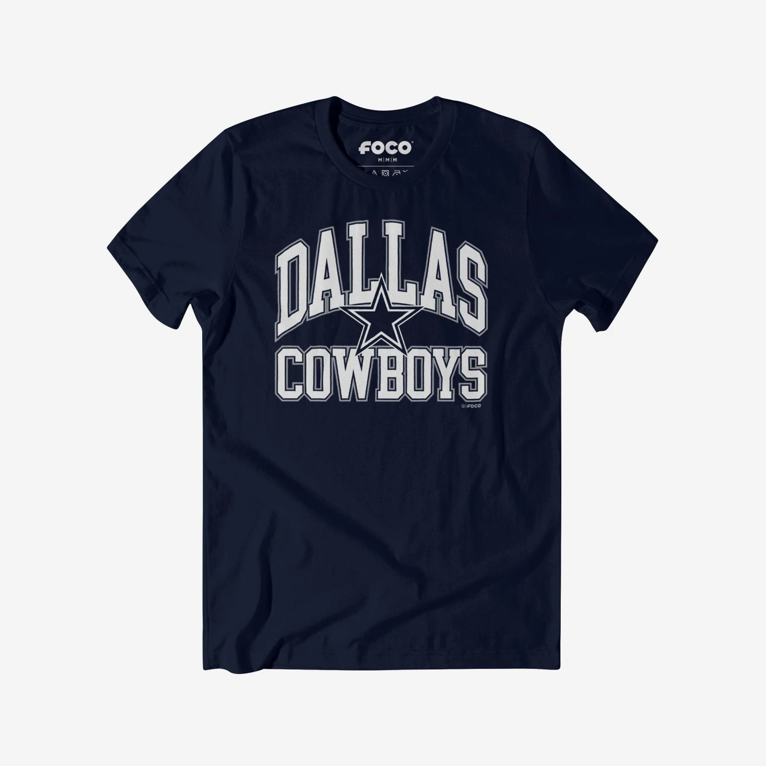 FOCO Dallas Cowboys Arched Wordmark T-Shirt 1 FOCO Dallas Cowboys Arched Wordmark T-Shirt