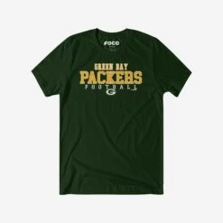 FOCO Green Bay Packers Football Wordmark T-Shirt