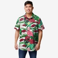 FOCO Arkansas Razorbacks Flamingo Button Up Shirt