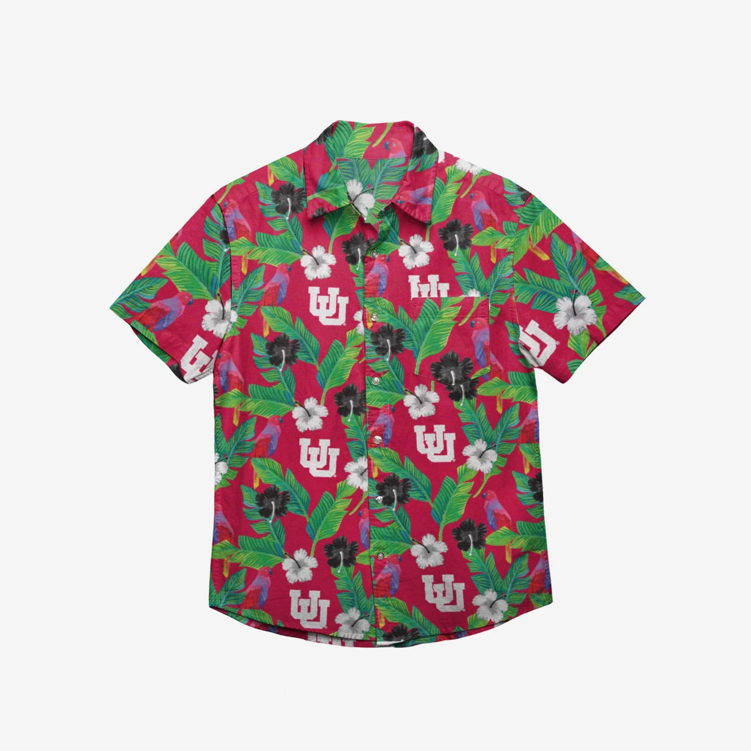 FOCO Utah Utes Floral Button Up Shirt 3 FOCO Utah Utes Floral Button Up Shirt - Image 3