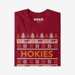 FOCO Virginia Tech Hokies Holiday Sweater T-Shirt -Fashion General Store TSNCHLDSW3VT g4