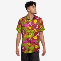 FOCO Alabama Crimson Tide Highlights Button Up Shirt