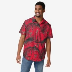 FOCO Texas Tech Red Raiders Hawaiian Button Up Shirt