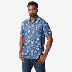 FOCO Buffalo Bills Americana Button Up Shirt
