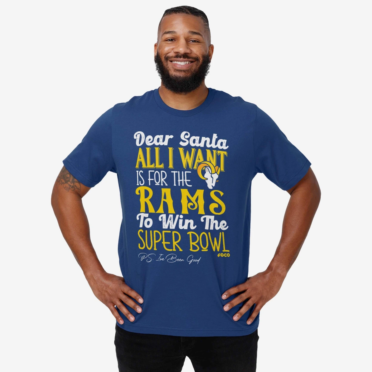 FOCO Los Angeles Rams All I Want T-Shirt 2 FOCO Los Angeles Rams All I Want T-Shirt - Image 2