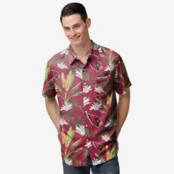FOCO Arizona Cardinals Victory Vacay Button Up Shirt