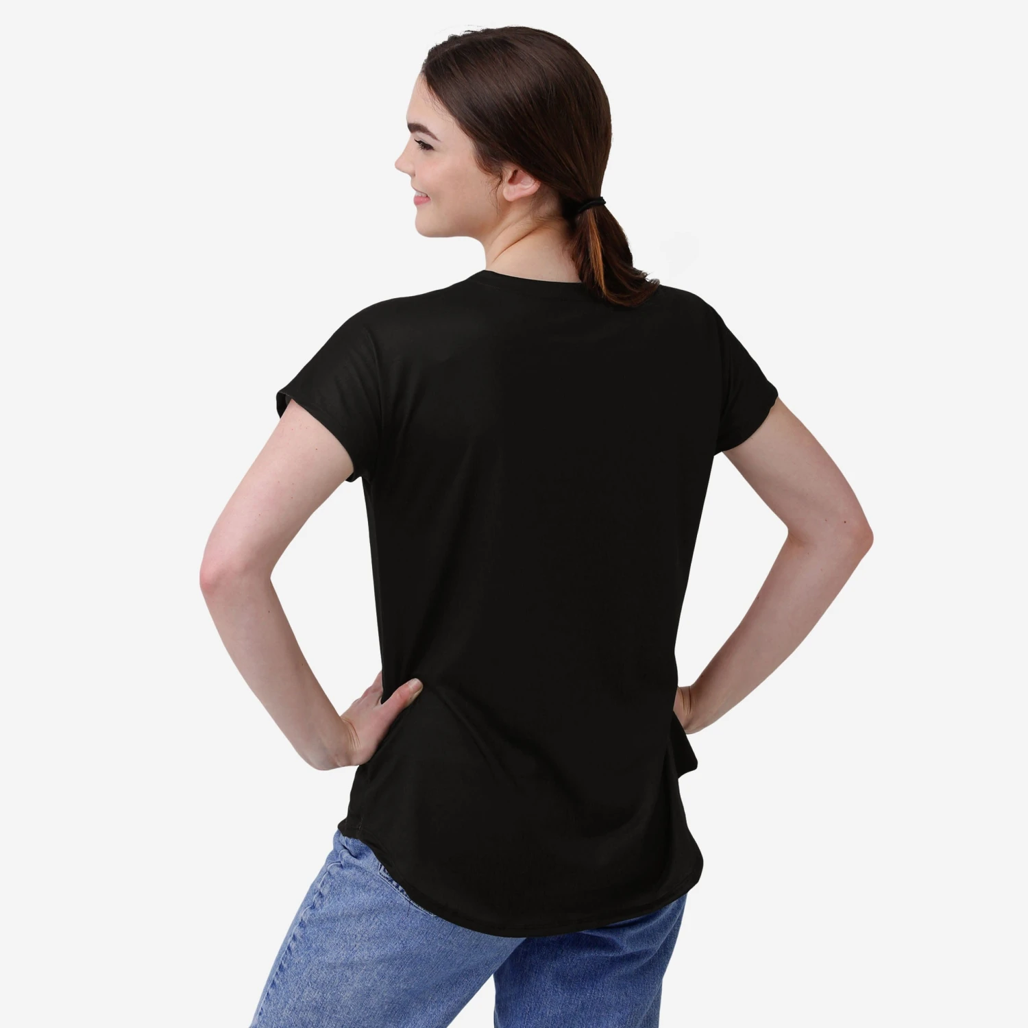 FOCO Buffalo Bills Womens Wordmark Black Tunic Top 2 FOCO Buffalo Bills Womens Wordmark Black Tunic Top - Image 2