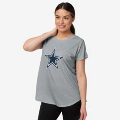 FOCO Dallas Cowboys Womens Big Logo Tunic Top