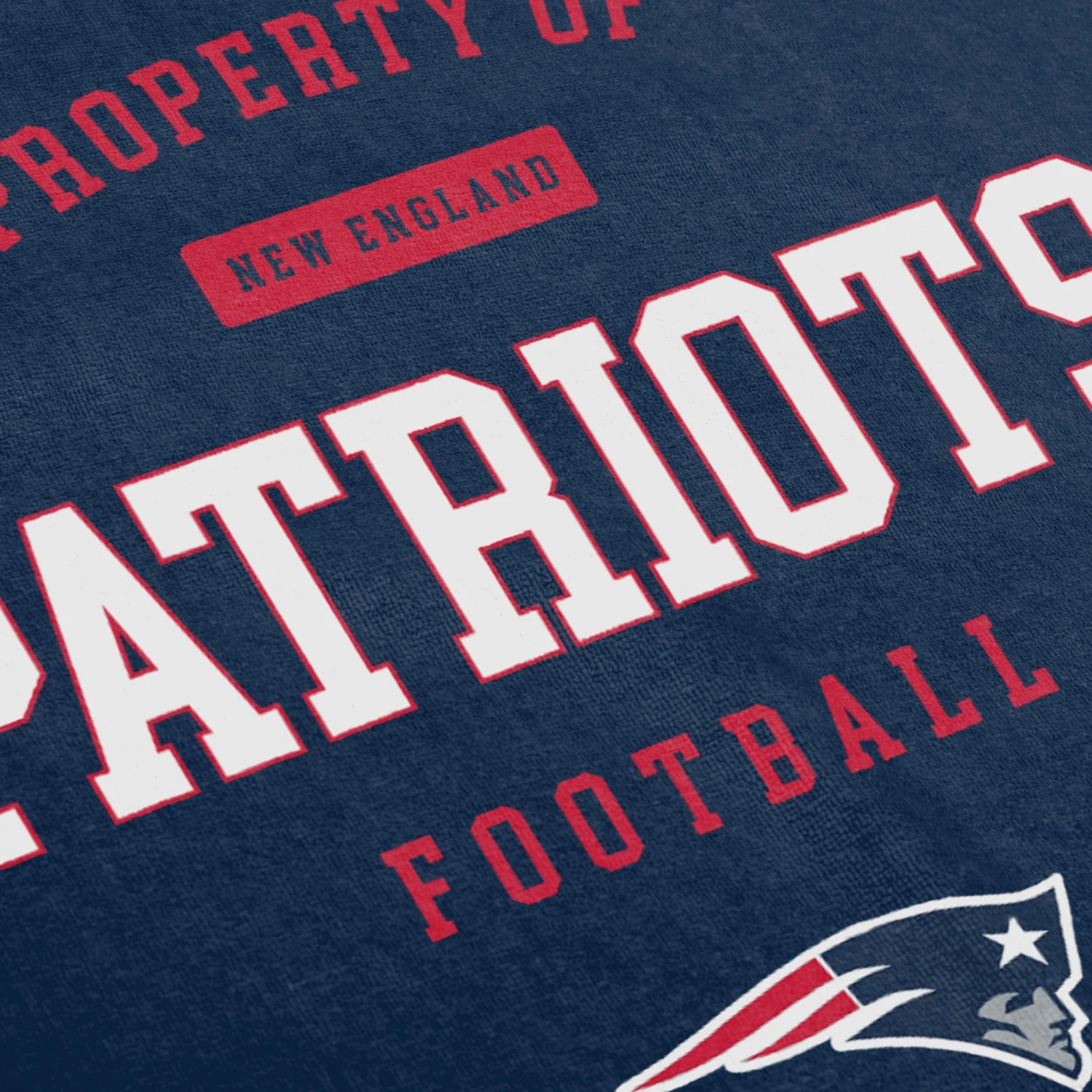 FOCO New England Patriots Property Of Beach Towel 2 FOCO New England Patriots Property Of Beach Towel - Image 2